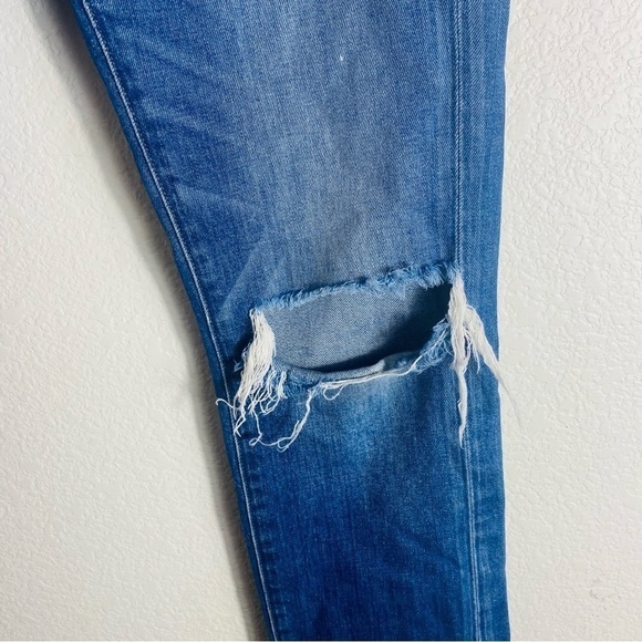 Madewell Blue Straight Ankle/Cropped Distressed Jeans  Size:26 - Picture 4 of 11